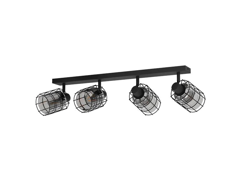 EGLO Leuchten Deckenleuchte CONSACA 4x E27 Schwarz