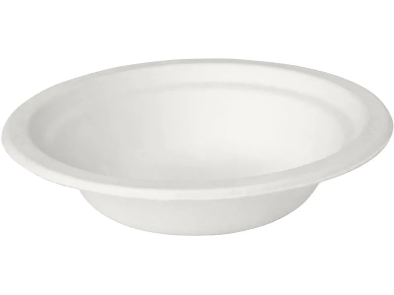 BioPak Einwegteller 18 cm, 50 Stück, Weiss