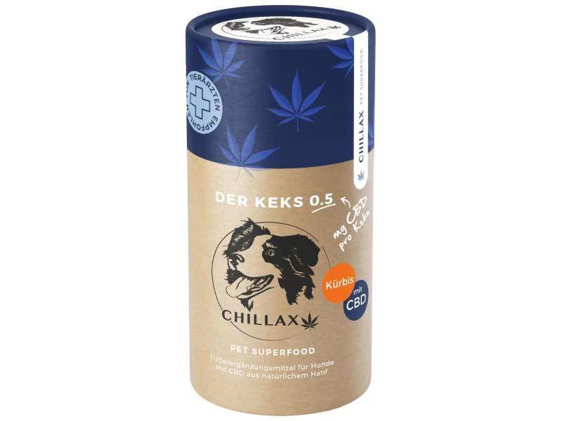 CHILLAX Hunde-Nahrungsergänzung CBD-Keks Kürbis - 0.5 mg