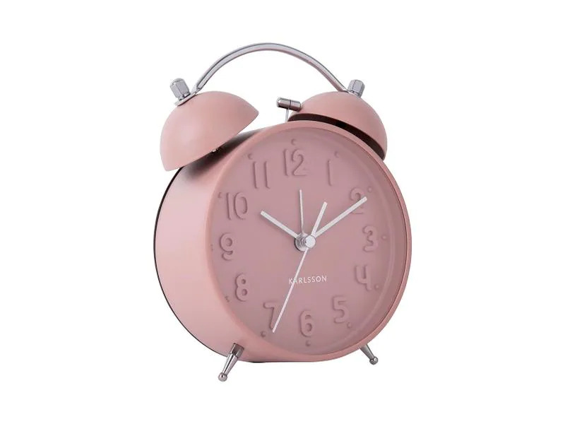 KARLSSON Klassischer Wecker Iconic Rosa Matt