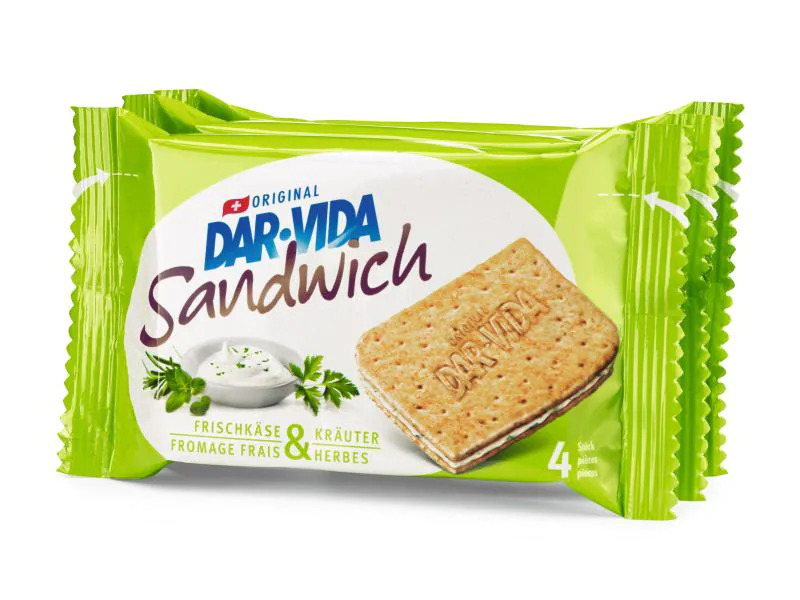DAR-VIDA Sandwich Frischkäse &amp; Kräuter 3 x 65 g