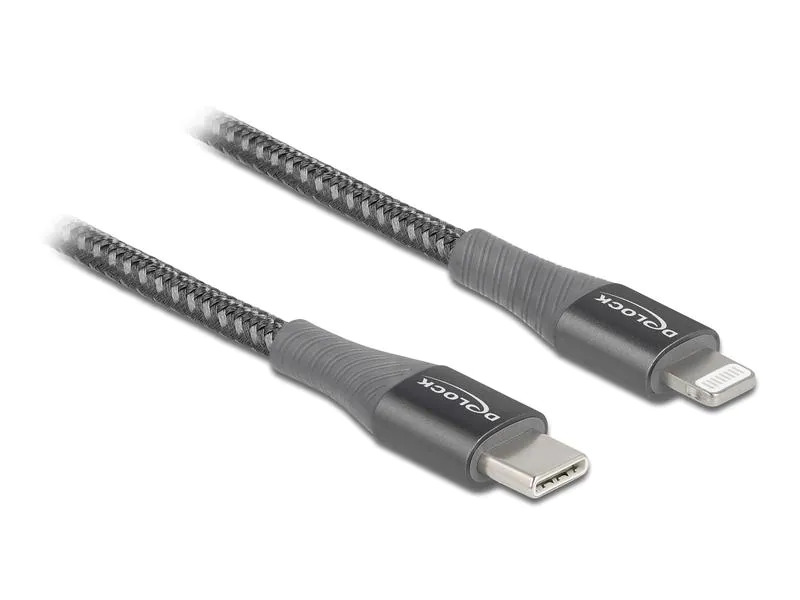Delock USB-Kabel USB C - Lightning 0.5 m, Grau