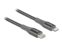 Delock USB-Kabel USB C - Lightning 0.5 m, Grau