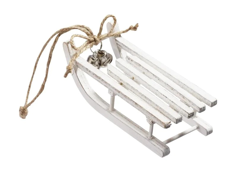 HobbyFun Mini-Utensilien Schlitten mit Glöckchen, 2.5 x 3.3 cm