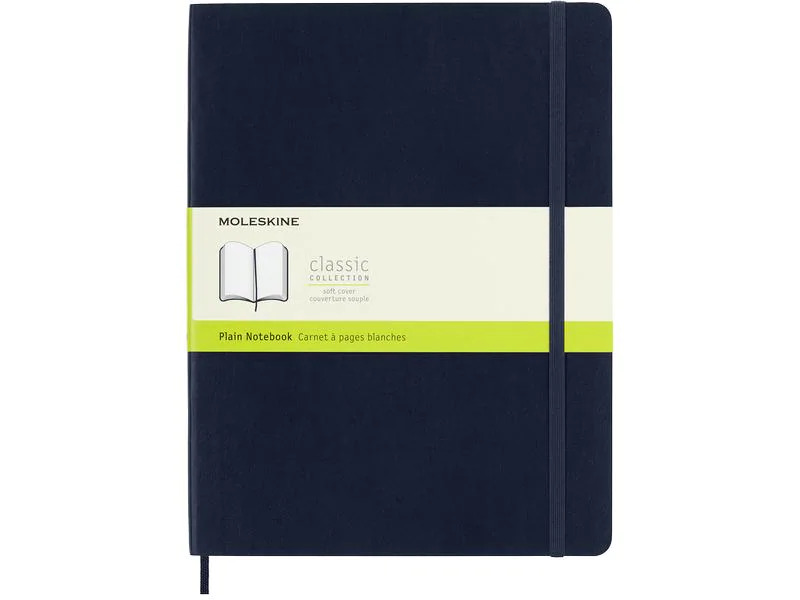 Moleskine Notizbuch Classic XL Softcover Blanko Saphier