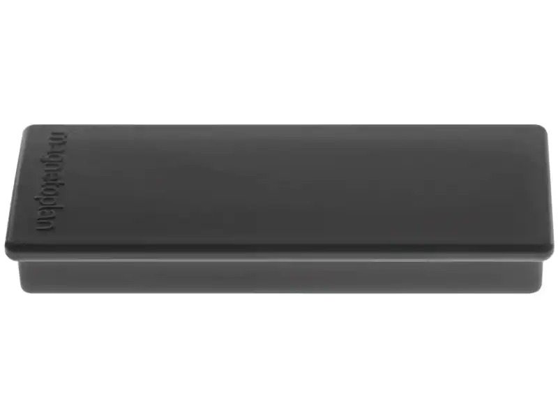 Magnetoplan Haftmagnet Rechteck Schwarz, 10 Stück