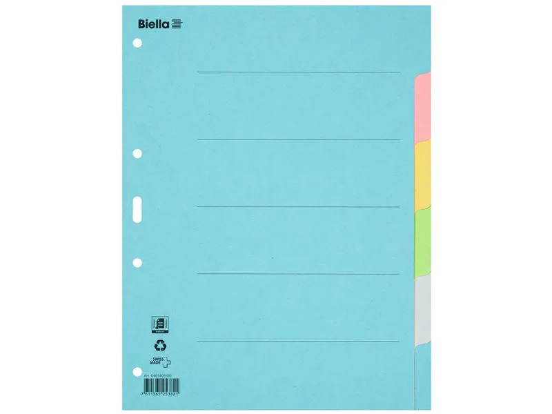Biella Register A4 Karton 6-teilig