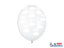 Partydeco Luftballon Wolken Transparent/Weiss Ø 30 cm, 6 Stück