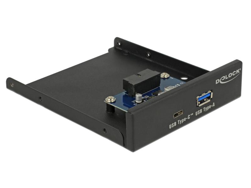 Delock Front Panel USB Type-C USB Typ-A 5 Gbps 3.5″ Schacht