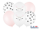 Partydeco Luftballon Cat mix Ø 30 cm, 6 Stück