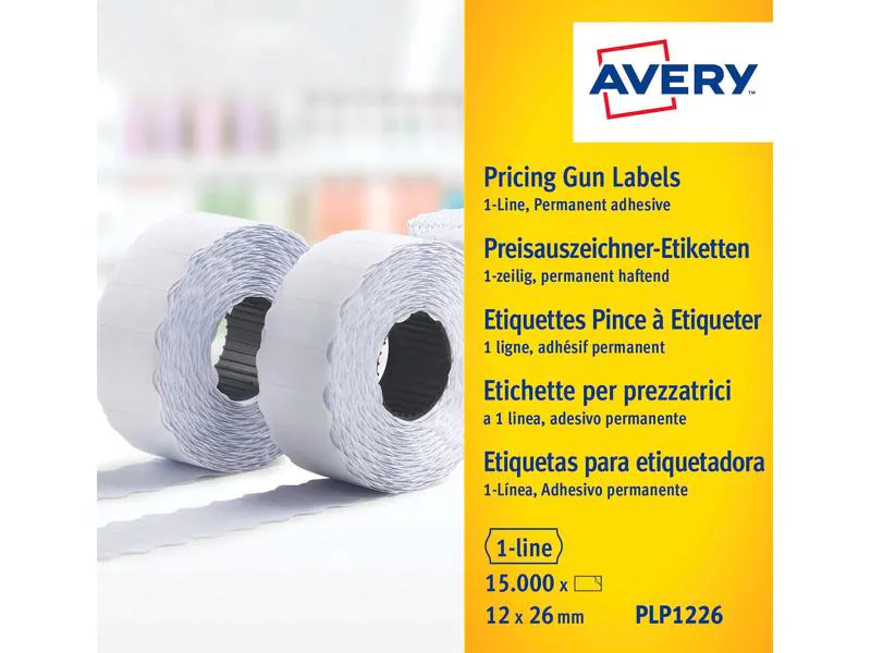 Avery Zweckform Preisauszeichnungsetikett Permanent 26 x 12 mm, 15000 Stück