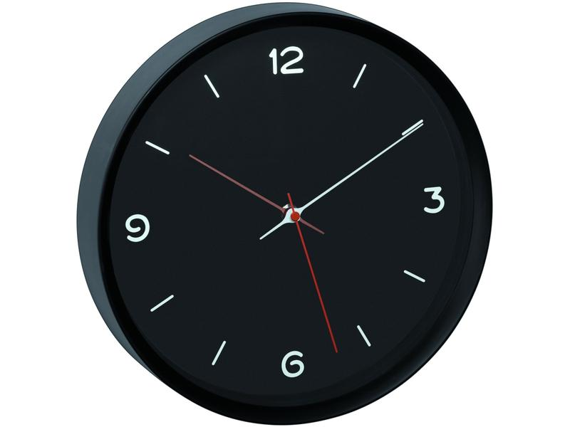 TFA Dostmann Wanduhr Analog Schwarz, Ø 30.9 cm