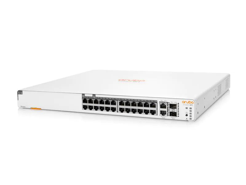 HPE Aruba Networking PoE+ Switch Aruba Instant On 1960 24G 2XGT 370W 28 Port