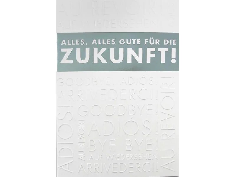 ABC Abschiedskarte Alles Gute B6