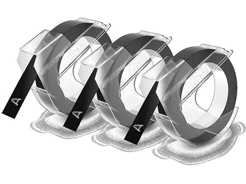 DYMO Beschriftungsband Weiss auf Schwarz