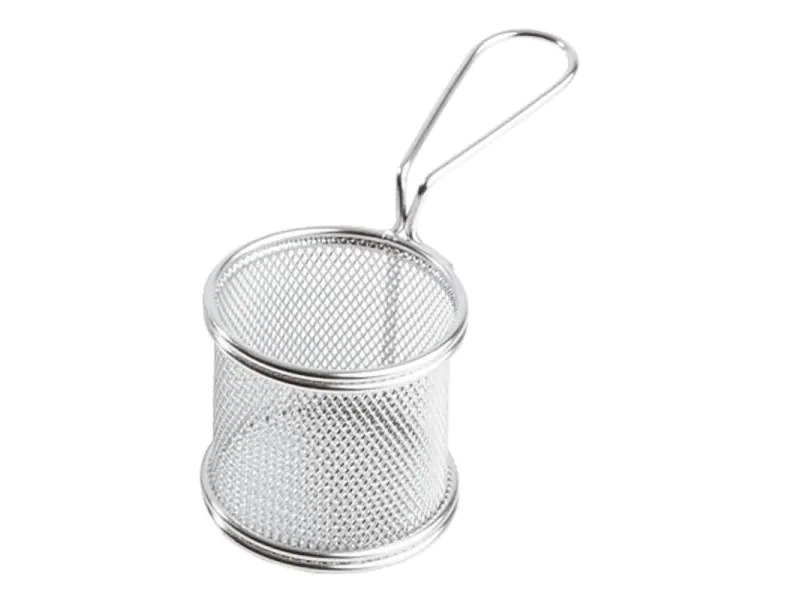 Paderno Servierkorb Pommes Frites 8 cm x 7.5 cm 1 Stück, Silber