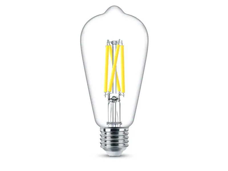 Philips Lampe LEDcla 60W E27 ST64 CL WGD90 Warmweiss