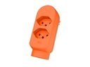 Max Hauri Mehrfachstecker maxADAPT BS 2 + 1 x T13, Fl-Orange