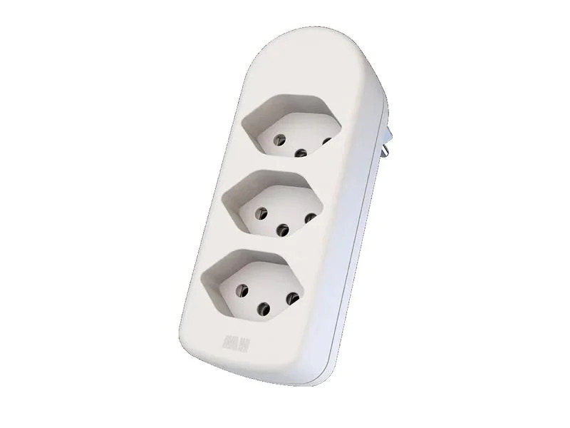 Max Hauri Mehrfachstecker maxADAPT 3 x T13, Weiss