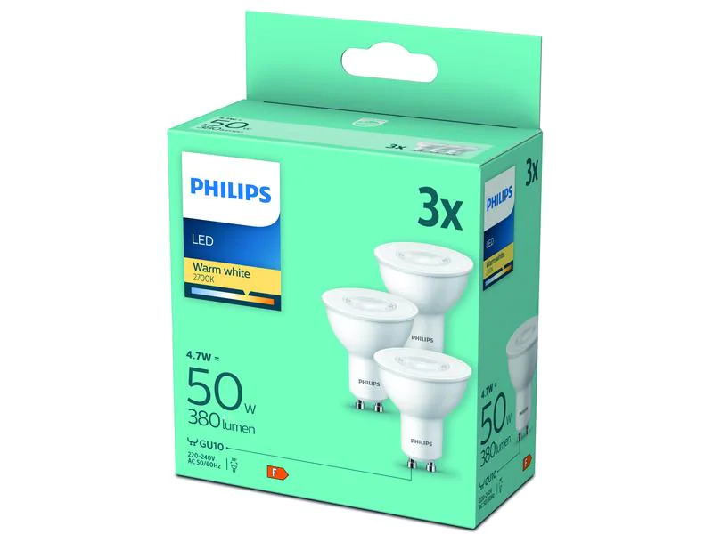 Philips Lampe LED 50W GU10 WW 36D 4PF/8 DISC Warmweiss