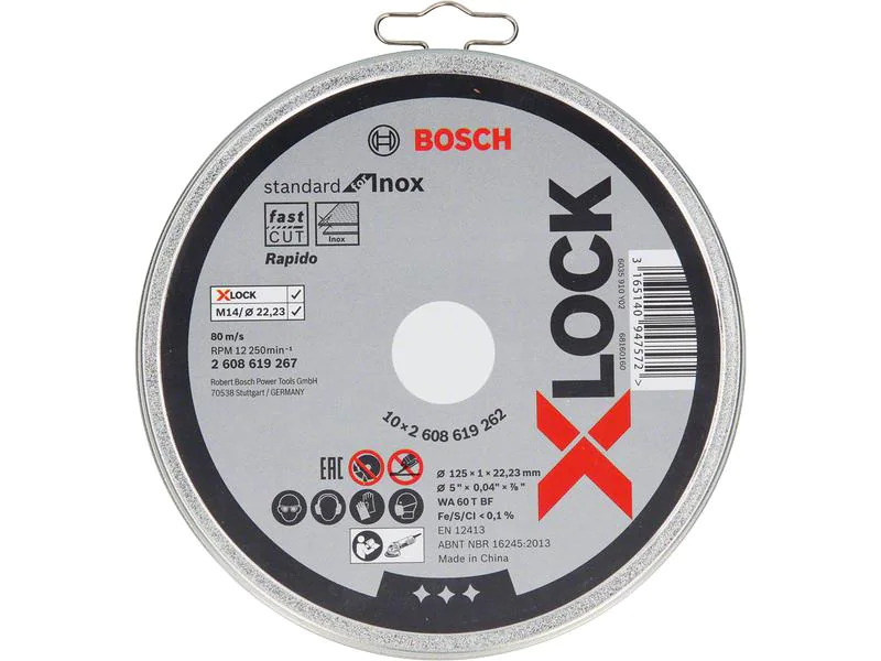 Bosch Professional Trennscheibe gerade X-LOCK Standard for Inox 125 x 1