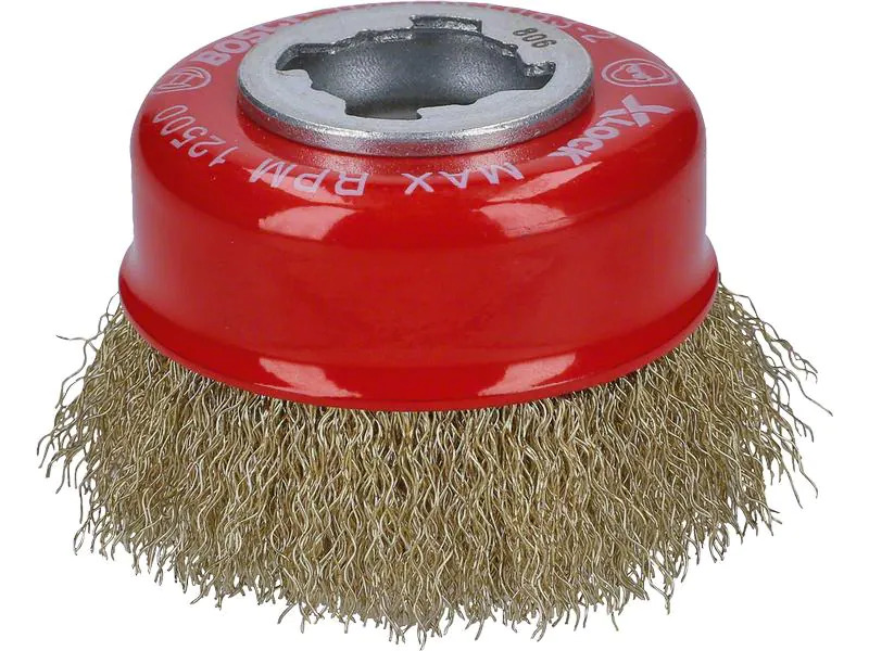 Bosch Professional Topfbürste X-Lock 75 mm, gewellte Messingbürsten