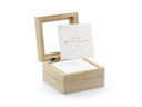 Partydeco Hochzeitsaccessoire Gästebuch Box 9.5 x 8.5 x 6 cm, Braun