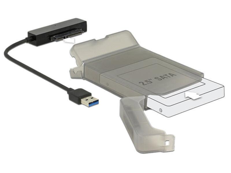 Delock Adapterkabel USB 3.0 Typ-A - SATA 22-Pin mit Schutzhülle