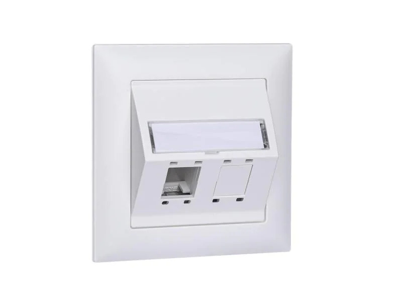 R&amp;M Netzwerkdose EDIZIOdue 88 x 88, 2 Port leer weiss Cat 5 6