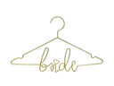 Partydeco Hochzeitsaccessoire Kleiderbügel Bride 45 x 27 cm, Gold
