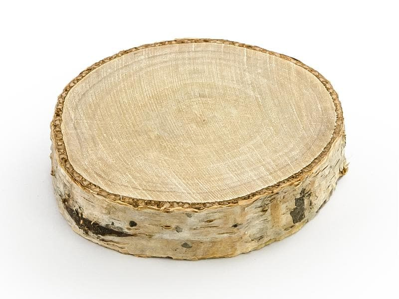 Partydeco Tischkarte Holzscheibe Ø 4.5-6.5 cm, H: 1 cm, 6 Stück, braun