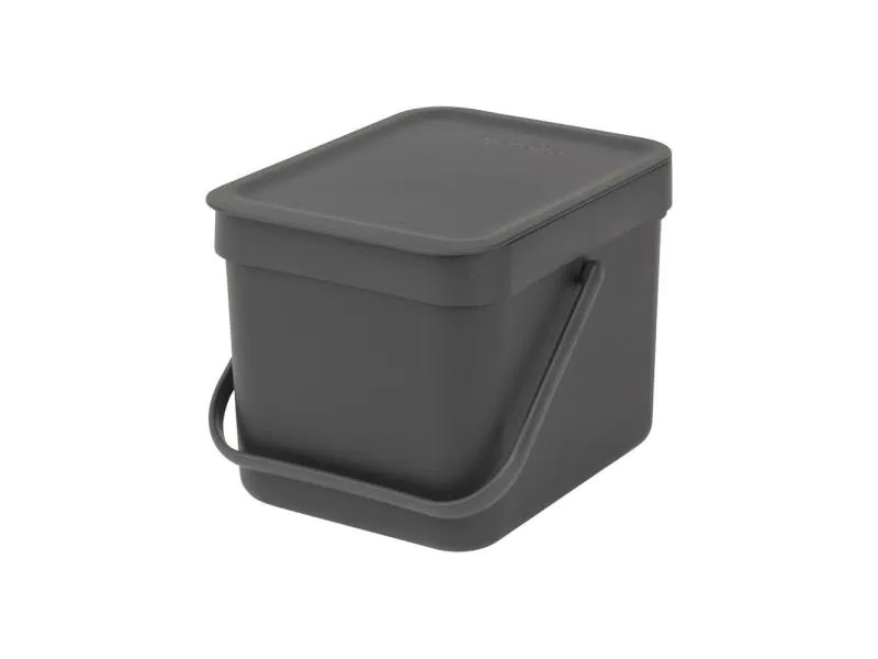 Brabantia Komposteimer Sort &amp; Go 6 l, Grau