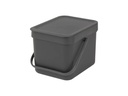 Brabantia Komposteimer Sort &amp; Go 6 l, Grau