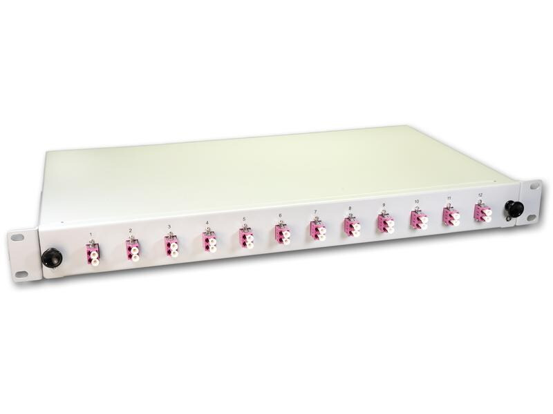 Lightwin Spleissbox 24 Fasern, 12x DLC MM, 50/125µm OM4 Pigtail