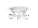 Philips Hue White Ambiance Adore 3er Spot rund weiss + Dimmer