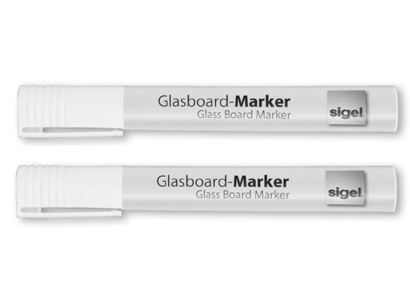 Sigel Glasboardmarker Weiss, 2 Stück