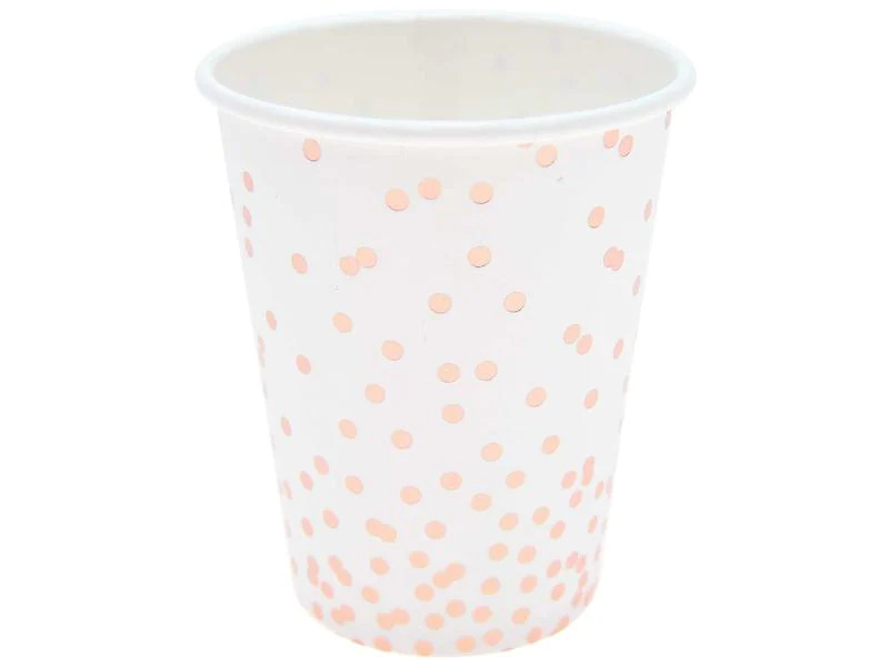 Rico Design Einwegbecher 200 ml 12 Stück, Pink/Weiss