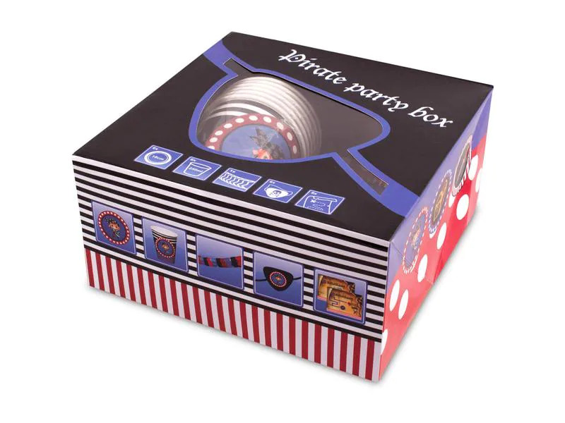 Folat Partyset Pirat 5-teilig, blau/rot