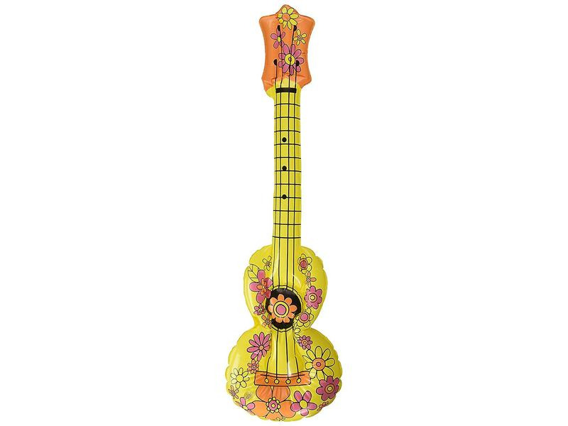 Folat Aufblasbares Accessoire akustische Gitarre Gelb