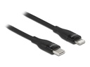 Delock USB-Kabel USB C - Lightning 1 m, Schwarz
