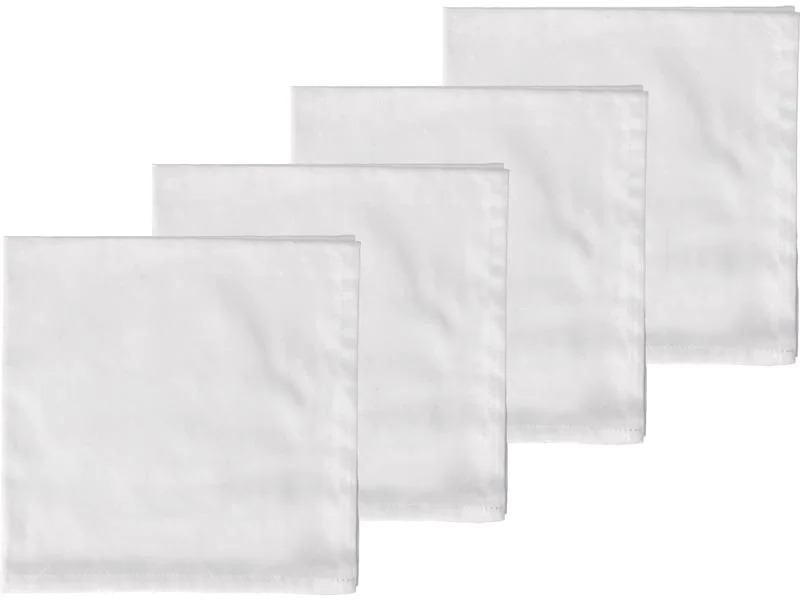 Södahl Stoffserviette Tiles 45 cm x 45 cm, 4 Stück, Weiss
