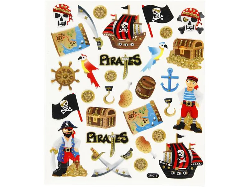 Creativ Company Motivsticker Pirat 1 Blatt, Mehrfarbig