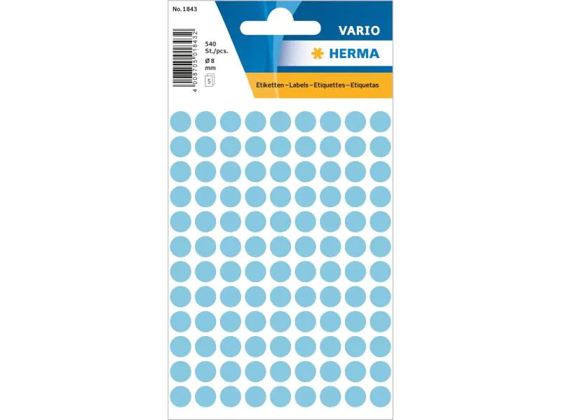 Herma Stickers Klebepunkte Vario Ø 8 mm, Blau