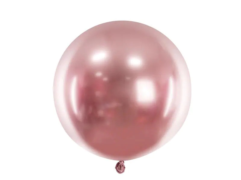 Partydeco Luftballon Rund Glossy 60 cm, Rosegold
