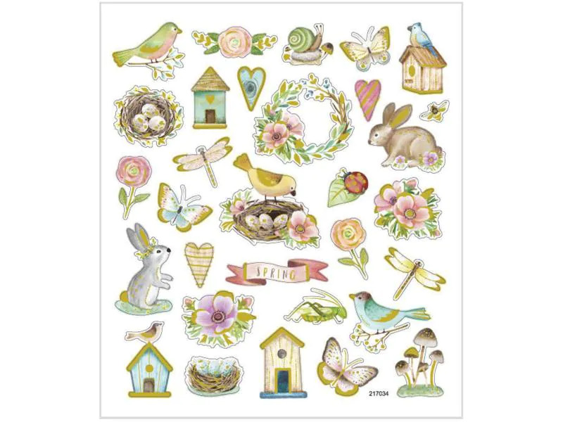 Creativ Company Sticker Ostern/Frühling, 34 Sticker
