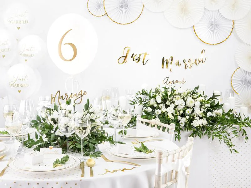 Partydeco Tischdecke Rund, Ø 230 cm, Weiss