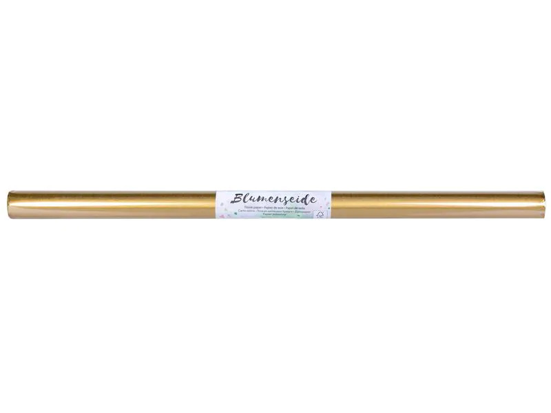 Folia Seidenpapier Blumenseide, 50 x 70 cm Gold