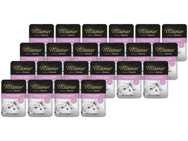 Miamor Nassfutter Ragout Royale Ente &amp; Geflügel Sauce, 22 x 100 g