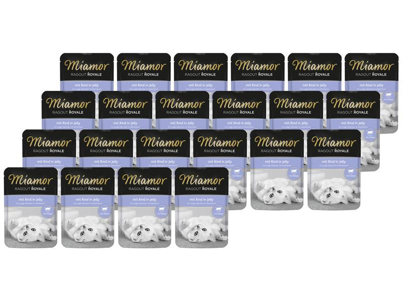 Miamor Nassfutter Ragout Royale Kitten Rind Gelée, 22 x 100 g