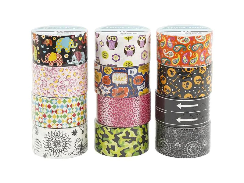 Creativ Company Gewebeband Duct Tape Muster 48 mm x 5 m, Mehrfarbig
